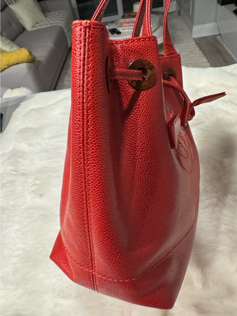❤️ Chanel Timeless Drawstring Tote – Red Caviar - Picture 5 of 8